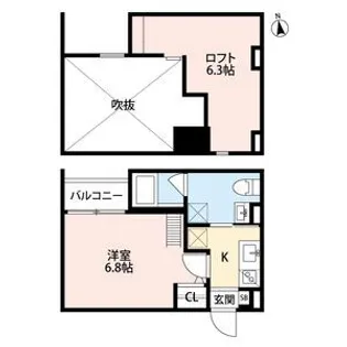 WISTERIA R&T(ウィステリア アール【2階】の間取り