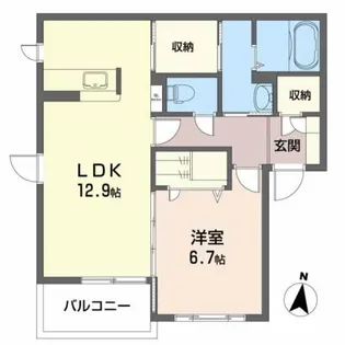 プロムナード南ケ丘A【1階】の間取り