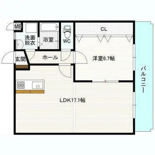 リアン田の上【1階】の間取り