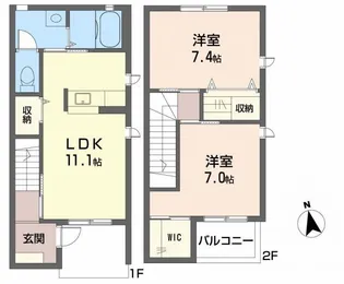 グランマスト郷 B棟の間取り