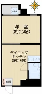 後楽園キャステール【8階】の間取り