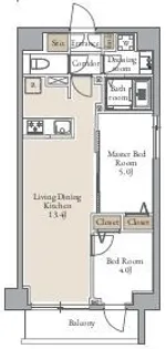 グランカーサ日暮里【2階】の間取り