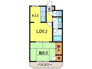 クレ-ル山本【2階】の間取り