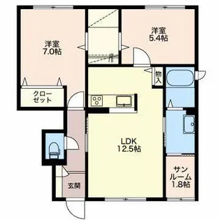 シャーメゾンII【1階】の間取り
