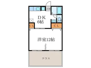 ハイツ神山【1階】の間取り