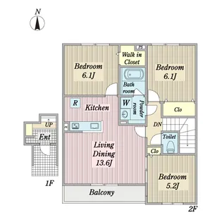 フィオーレVI B棟の間取り
