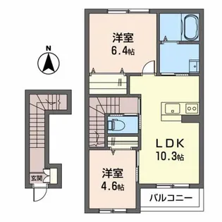 クラヴィエTE【2階】の間取り