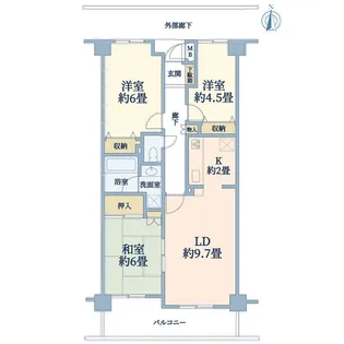 東急ドエル・アルス菊名フェアサウス【4階】の間取り