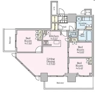 THE TOWER JUJO【28階】の間取り