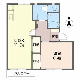フレグランスゆり E【2階】の間取り
