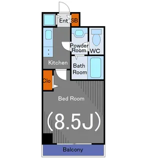 メゾン・ド・ヴィレ日本橋浜町【4階】の間取り