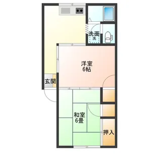 テイトリーハイツ【1階】の間取り