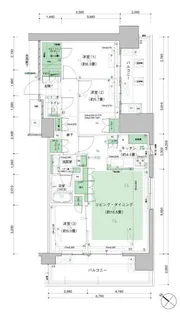 HARUMI FLAG PARK VILLAGE B棟(晴海フラッグパ【18階】の間取り
