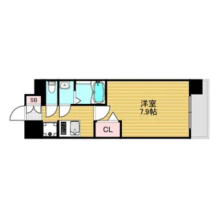 プレサンスNEO上新庄PRIMECRUIS【13階】の間取り