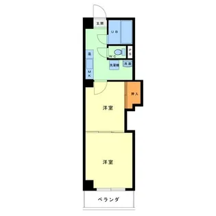 レジデンスカープ小山【4階】の間取り