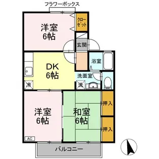 ロイヤルガーデン 五番館【1階】の間取り