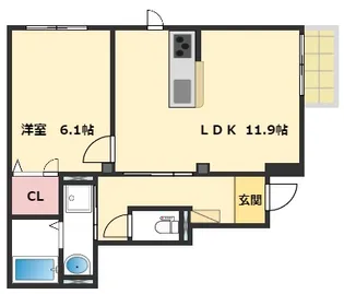 ハイム ルーエ II【1階】の間取り