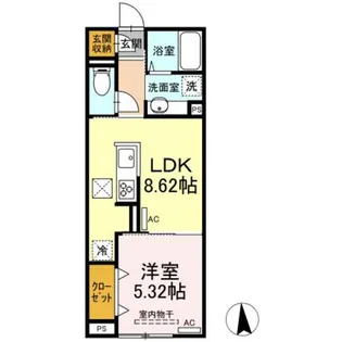 プランドール高島平(猫不可)【2階】の間取り