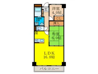 グリーンヴィラ【4階】の間取り