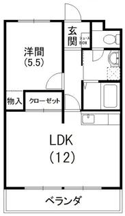 マンション歩【2階】の間取り