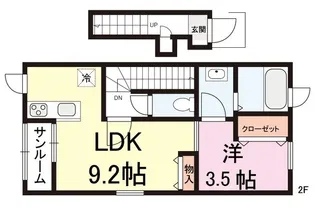 グランクレスI【2階】の間取り