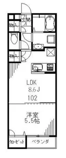 ラグデンシア【1階】の間取り