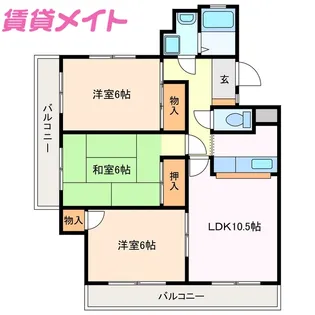 ホワイトピア江島台【3階】の間取り