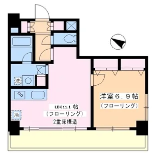 Blossom Tsukuda【7階】の間取り