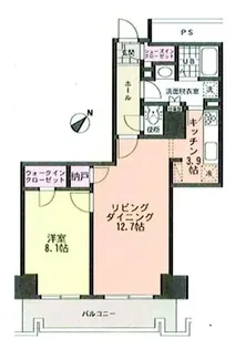 トルナーレ日本橋浜町【8階】の間取り