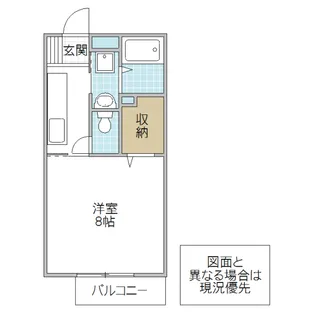 コーポオオカワ【1階】の間取り