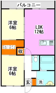 ララ・フラット【2階】の間取り