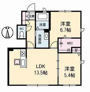 パーシモンII【1階】の間取り