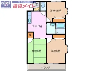 ラピス桜橋【3階】の間取り