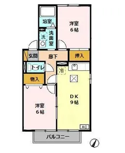 グランメールハイム壱番館【1階】の間取り