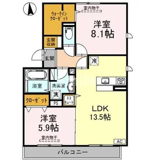 アンソレイユ【2階】の間取り