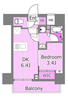 シーフォルム横浜阪東橋【5階】の間取り