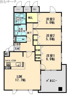 マンションTOKIWAGIII【1階】の間取り