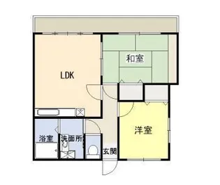 レイクサイド大坪【2階】の間取り