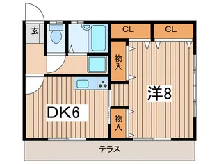 シャルム本村【1階】の間取り