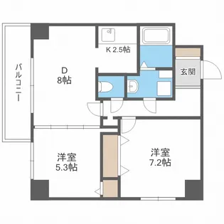 フィラコート北11条【6階】の間取り