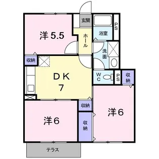 ベルアビタシオンII【1階】の間取り