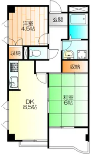 青山コーポA【2階】の間取り