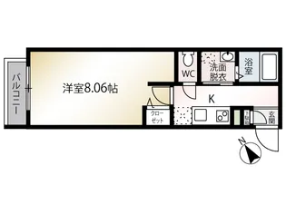 RJカーサ世田谷若林【2階】の間取り