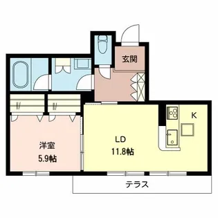 シャーメゾン美喜 中桜塚【1階】の間取り
