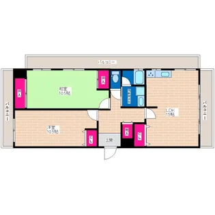 シャルム太平【4階】の間取り