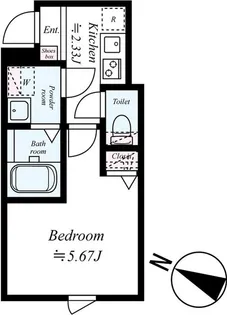 GRADUS本蓮沼【1階】の間取り