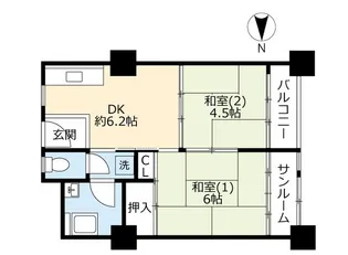 UR千鳥橋【10階】の間取り