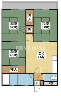 ニューライフ長与【3階】の間取り