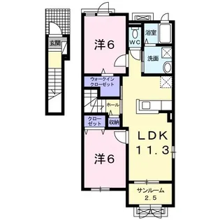 ドゥ・ステージアVII【2階】の間取り