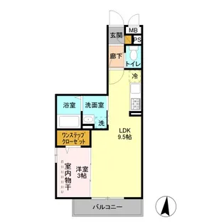 ヴィルクレール II【1階】の間取り